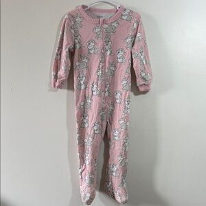 Disney Pink Bunny Kids Footie Sleeper, PRELOVED, 18-24M